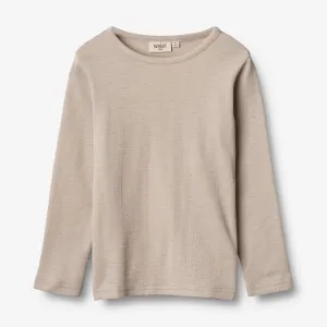 Wool T-Shirt LS - soft beige