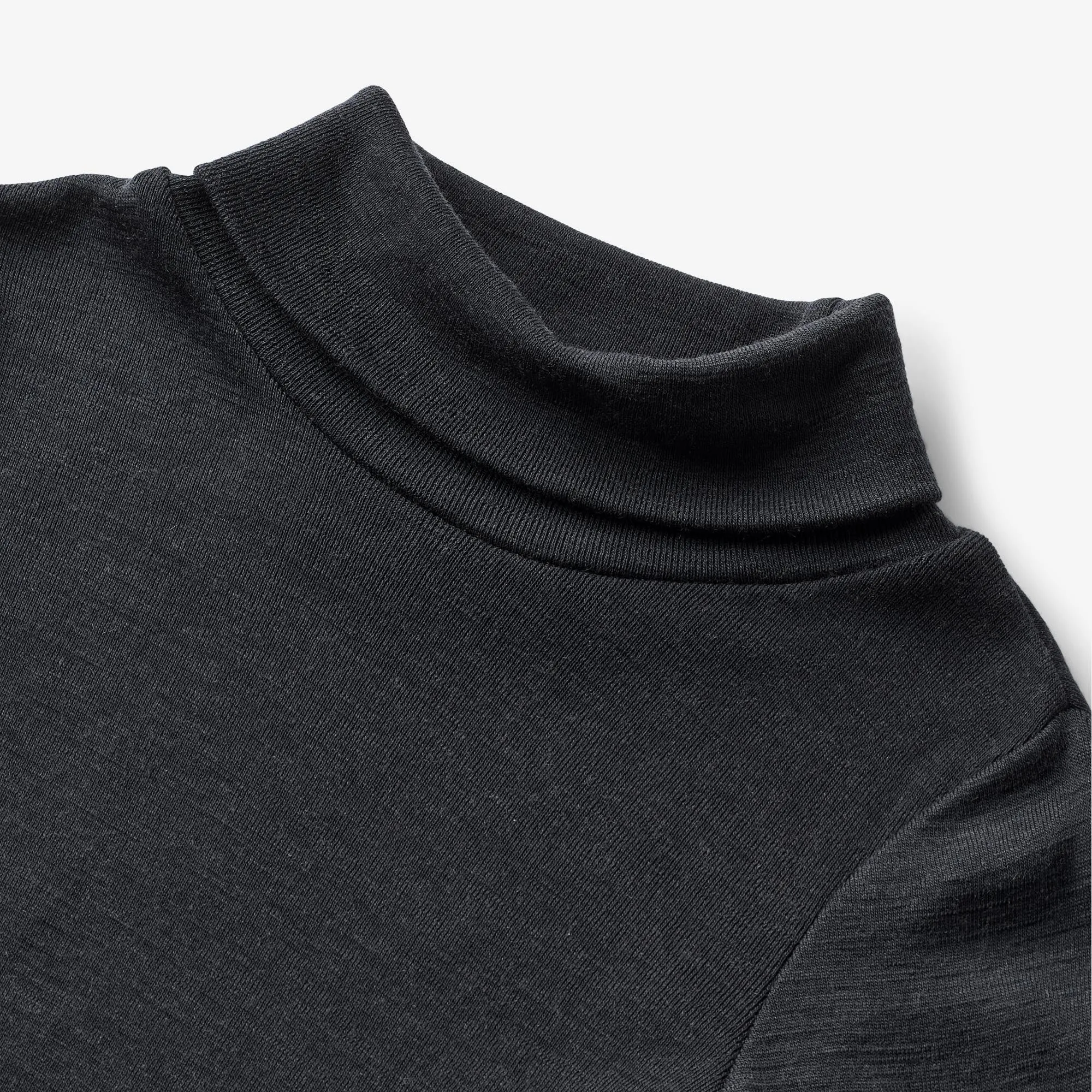 Wool T-Shirt Roll Neck Aksel - navy