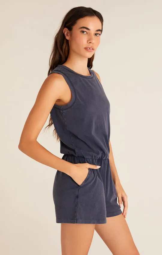 Z Supply Adira Terry Romper - Captain Navy